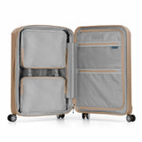 Traveler's Choice Pagosa Hardshell Expandable Luggage with Spinner Wheels, Latte Beige, 26-Inch Medium