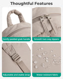 BAGSMART Mini Backpack for Women, Lightweight Puffer Small Backpack Purse, Quilted Casual Travel Daypack, Cute Water-Resistant Bookbag for Daily, Brown