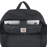 Carhartt 23L Single-Compartment Backpack, Durable Pack with Laptop Sleeve and Duravax Abrasion Resistant Base, Black, One Size