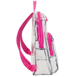 Eastsport Clear PVC Backpack Clear Bag for Concerts, Sports Events Festivals, College, Work, Pink