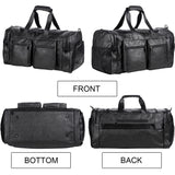 Travel Bag with Shoe Pouch,Weekender Overnight Bag Leather Large Carry On Bag