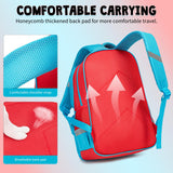 dwgweg Backpack for Boys Bookbag Video Game Bookbag stylish kids travel backpack for boys 6-18, Kids Junior High School Primary School Back pack (Red-blue)