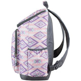 FUEL Durable Top Loader Outdoor Backpack w/Adjustable Straps, Multiple Compartments, Perfect for Travel, Hiking, Work, Classroom, Commuting - Pink Aztec