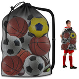 Extra Large Sports Ball Bag, Heavy Duty Breathable Mesh Storage Bag, 40