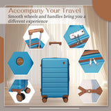 Hulsin Carry on Luggage Suitcase, 22x14x9 Airline Approved 20 Inch Hardside Carry-on Luggage with Spinner Wheels, Hard Shell Luggage with TSA Lock, Hard Case Small Travel Suitcase (Blue, 20-Inch)