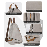 KL928 Canvas Vintage Backpack – Large Casual Daypack Outdoor Travel Rucksack Hiking Backpacks for Men Women