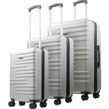 American Dreamliner 3 Piece Set Rolling Luggage, Hardshell Suitcases with Spinner Wheels, 22.5, 26.5, and 30 Inch, Silver Grey