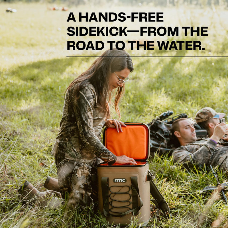 RTIC Backpack Cooler 24 Can, Insulated Portable Soft Cooler Bag Waterproof for Ice, Lunch, Beach, Drink, Beverage, Travel, Camping, Picnic, Car, Hiking, Slate Blue