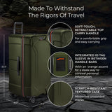 Briggs & Riley 32" Extra Large Trunk Spinner - Checked Luggage for Travel, Suitcases with Wheels, Hardside Rolling Bag for Men & Women, Self-Repairing Zipper - Torq Collection, Hunter Green