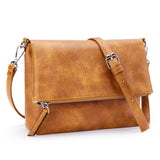 KALIDI Small Women's Shoulder Bags Vegan PU Leather Handbag Crossbody Shoulder Bag Anti-Theft Multiple Pockets with Adjustable Removable Shoulder Strap, Ginger, S