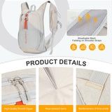 FIORETTO 15L Hiking Backpack for Women Men Mini Packable Backpack Lightweight Small Daypack for Camping Travel Outdoor, Beige