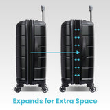 American Tourister Stratum 2.0 Expandable Hardside Luggage with Spinner Wheels, Carry-On, Jade Green