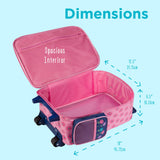 Stephen Joseph Kids Classic Rolling Luggage, Kids Luggage, Toddler Rolling Travel Carry On, Kids Suitcase with wheels,