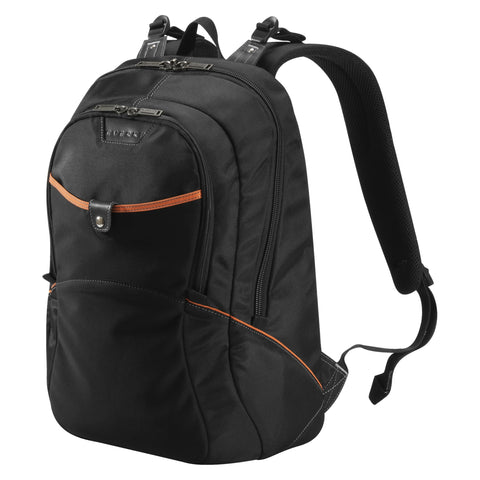 EVERKI Glide 17.3 Inch Laptop Backpack for Men & Women - Heavy-Duty, Water-Resistant Bookbag with Reflective Strips for College, Travel or Motorcycle (Black, EKP129)