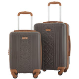 Wrangler 22" and 18" Heartland 2-Piece Carry-On Luggage Set, Chocolate