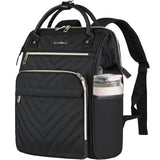 VANKEAN 17 Inch Laptop Backpack for Women Men Fashion Computer Work Bag, Large Capacity Waterproof Backpack with USB Port & RFID Pockets, College Daypack Business Travel, Black