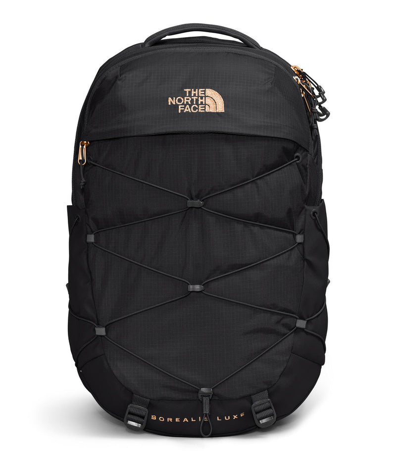 THE NORTH FACE Women's Borealis Luxe Commuter Laptop Backpack, TNF Black/Burnt Coral Metallic-NPF, One Size
