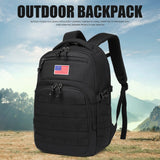 Wotony Military tactical backpack, backpack for men black small tactical assault bag (Black, 18.5 inch)