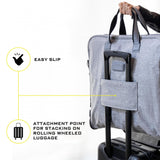 ZEGUR Premium Suit Garment Bag Carry On - Hangs 4 Suits - Travel & Business with Shoulder Strap and Laptop Compartment