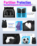 LOINTET Youth Soccer Bag, Soccer Backpack with Ball Compartment, Sports Equipment Training Bags Fits Basketball Football Volleyball and Accessories, Black