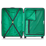 United Colors of Benetton Now! Hardside Luggage with Spinner Wheels, Light Blue, Checked-Large 27 Inch