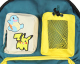 Bioworld Pokemon 16" Backpack Pikachu Eevee Charmander Squirtle Bulbasaur Utility Travel Laptop Multipurpose Backpack