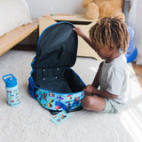 Wildkin Kids Rolling Luggage – Carry-On Size for School & Overnight Travel - Trains, Planes, and Trucks