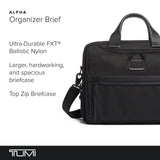 TUMI - Alpha Organizer Brief - Laptop Briefcase for Commute or Travel - Fits Up to 15" Laptop - Removable Shoulder Strap - Black