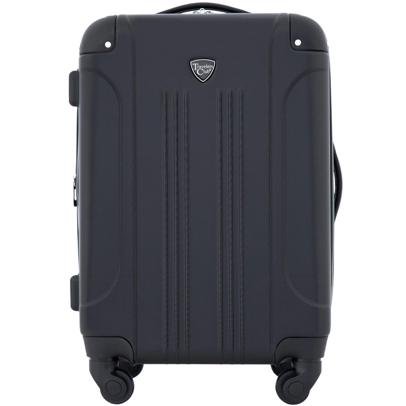 Travelers Club Chicago Hardside Expandable Spinner Luggage, Black, 22" Carry-On