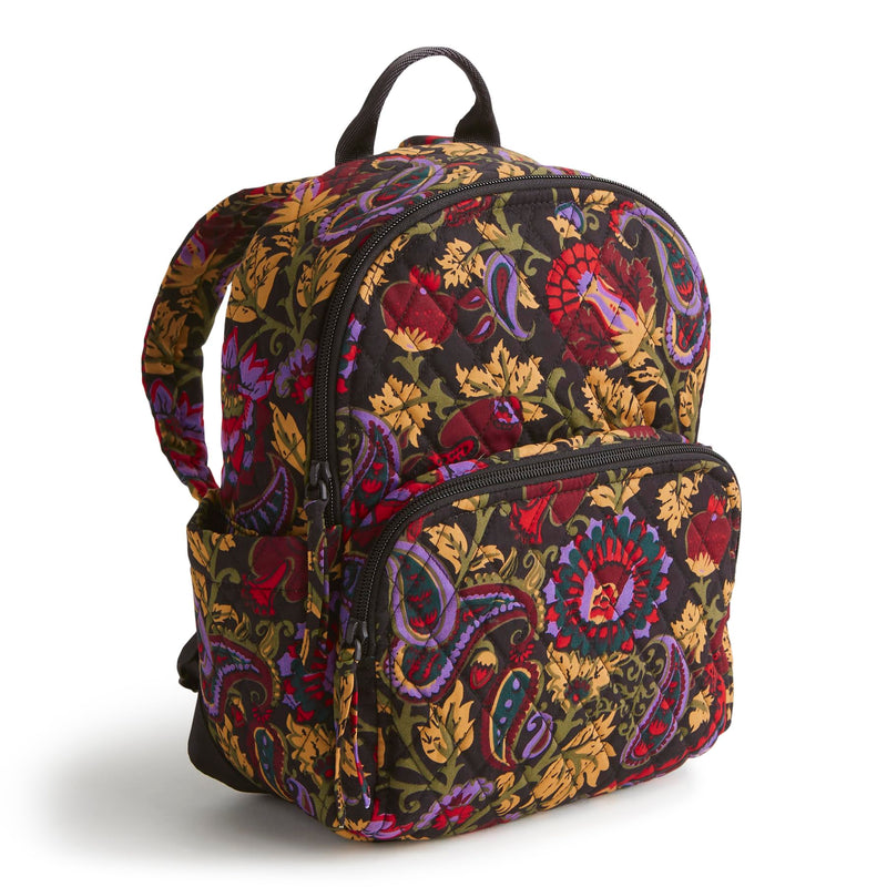 Vera Bradley Women's Premium Cotton Small Banbury Backpack, Midnight Garden Paisley, One Size | Backpacks4Less