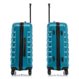 InUSA ENDURANCE Luggage with Spinner Wheels | Spacious Durable Lightweight Hardside Suitcase, Travel Bag with Handle and Trolley | 24-Inch Medium Checked Luggage | Teal
