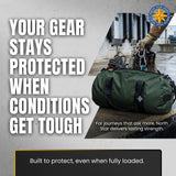 NorthStarSports Diamond Ripstop Big XL Duffle Bags, Ultra Tough & Tear Resistant, Reinforced Stitching, Weatherproof, Packable Foldable Duffle Bag for Traveling (18" x 42" 175L, Black)