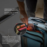 Briggs & Riley Domestic 22" Carry On Expandable Spinner - Luggage for Travel, Suitcases with Wheels, Softside Rolling Bag for Men & Women - ZDX Collection, Black