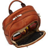 Piel Leather Laptop Backpack/Shoulder Bag, Saddle, One Size