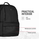 Victorinox Altmont Original Laptop Backpack - Professional Travel Backpack for 15.6" Laptop - Lightweight Laptop Bag for Travel Accessories - 22 Liters, Black