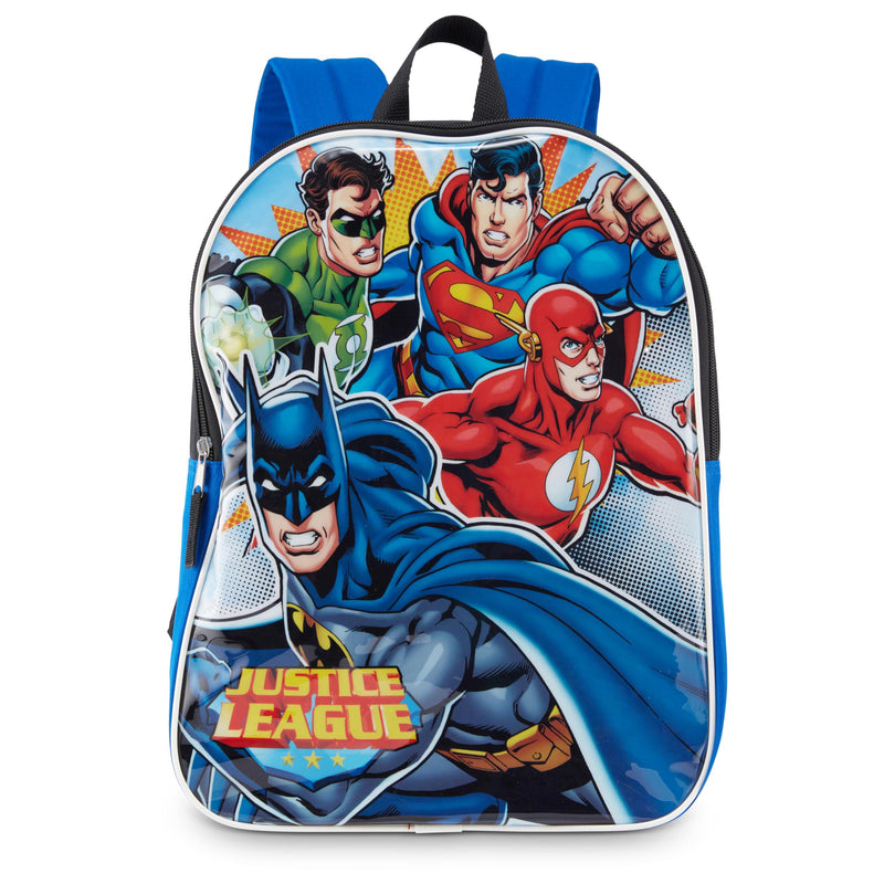 Fast Forward Justice League Toddler Boy Backpack for Kids - Toddler Back Pack with Padded Straps - Little Kids Bagpack - Comfy Preschool Backpack - 15"