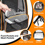 Discala Cat Backpack Carrier for Medium Small Dog Cat up to 20lbs, Pet Carrier Backpack, Ventilated Mesh Soft Sided Dog Backpack Carrier for Travel, Hiking, Outdoor Use - Grey