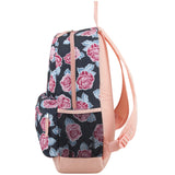 Eastsport Dome Classic Travel Daypack Backpack Bookbag Bag with Accessory Pouch, Blush/Rose Print