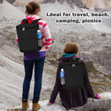 Insulated Cooler Backpack 30 Cans - Leak Proof Beer Backpack Lightweight Cooler Bag for Travel, Camping, Beach, Lunch (Black)