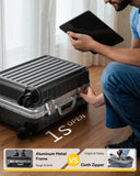 LUGGEX Zipperless Luggage with Spinner Wheels & Luggage Tag for Suitcases