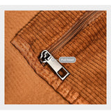 ALUWU Corduroy Tote Bag for Women Girl Casual Work Canvas Shoulder Handbags Cute Large Purse Light Green