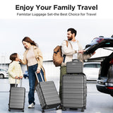 Luggage Sets 11 Piece, Lightweight Hardshell Luggage Large Suitcase with Double Spinner Wheels, Durable ABS Hard Shell Carry on Luggage with TSA-style Combination Lock & Travel Bag (28/24/20/14 Inch)