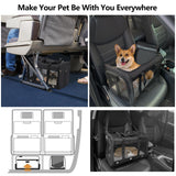 Soft Sided Cat/Dog Carrier,Collapsible Pets Travel Carriers for Pet/Puppy with Shoulder Strap & Removable Mat,Mesh Top Load Small Dogs/Cats Carry Bag Up to 17 Lbs TSA Airline Approved（Black,M）