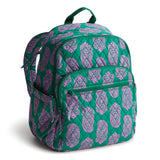 Vera Bradley Women's Bancroft Backpack - Premium Cotton, Iconic Paisley Green Jacket, One Size