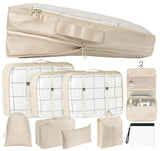 9 Set Packing Cubes for Suitcases Travel Luggage Sets Packing Organizers, Travel Organizer Bags Luggage Organizer with Shoe/Tioletry/Laundry Bag