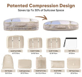 9 Set Packing Cubes for Suitcases Travel Luggage Sets Packing Organizers, Travel Organizer Bags Luggage Organizer with Shoe/Tioletry/Laundry Bag