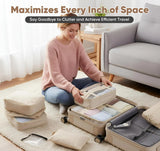 9 Set Packing Cubes for Suitcases Travel Luggage Sets Packing Organizers, Travel Organizer Bags Luggage Organizer with Shoe/Tioletry/Laundry Bag