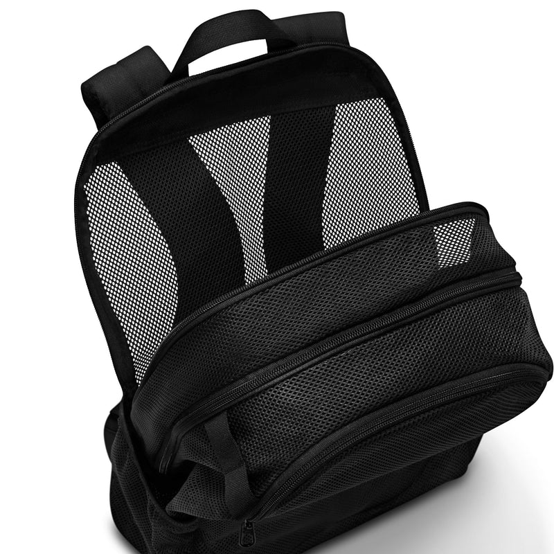 Nike Brasilia Mesh Backpack, Black/Black/White, MISC