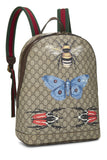 Gucci, Pre-Loved GG Supreme Magnetismo Insect Backpack, Brown