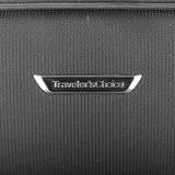 Traveler's Choice Lares Softside Expandable Luggage with Spinner Wheels, Black, 2 Piece Luggage Set